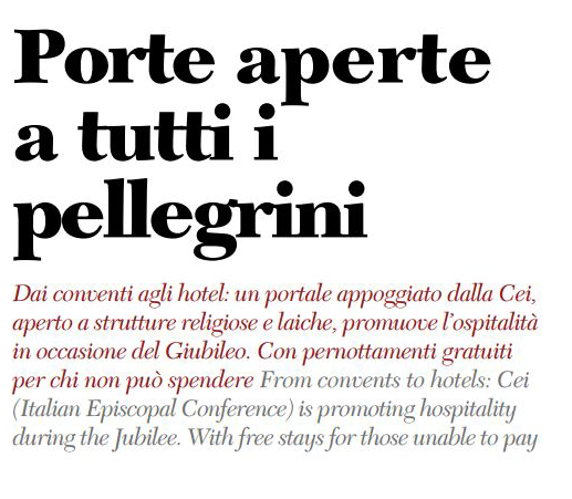 Bell'Italia   18 Novembre 2015 Bellitalia - Ospitalià Misericordiosa 