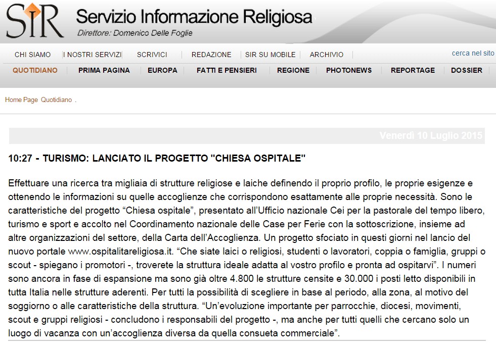 SIR Servizio Informazione Religiosa
